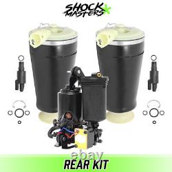 Rear Air Springs & Solenoids with Air Compressor for 2003-2011 Lincoln Town Car
