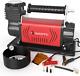 Red Portable 12v Air Compressor Kit, Offroad Air Compressor For Truck, Air Pump F