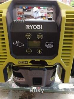 Ryobi P747 18V Portable Inflator/Deflator Air Pump Kit W 4ah Battery P118b Chg