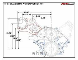 Sanden 508 LS1 Camaro A/C Air Conditioner Compressor Bracket Kit LS LSX AC