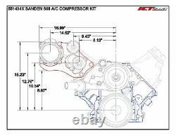 Sanden 508 LS1 Corvette A/C Air Conditioner Compressor Bracket Kit LS LSX AC