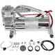 Silver Air Compressor Kit For Train Horns 200psi 12v Air Horn Suspension Kit