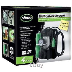 Slime 120V Garage Inflator Tire Compressor With Accessories Kit 40045