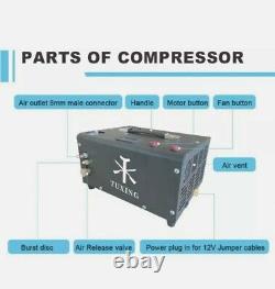 TUXING 12v /110v PCP & SCUBA Air Compressor Kit 4500psi / 300bar! AUTO STOP