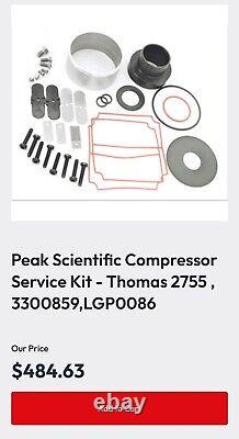 Three (3) Thomas Pump Compressor Service Kits (SK2668) Selling As A Package Of 3