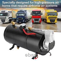USA DC 12V Truck Boat On-board Air Horn Air Compressor Kits 150PSI With 3 Liter
