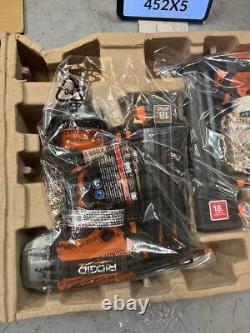 USED Ridgid 6 Gallon Portable Pancake Air Compressor Kit 18 Ga 16 Ga Nailers & 1