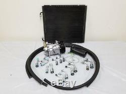 Universal 134a Air Conditioning AC Hose Drier Kit + Plain Compressor & Condenser