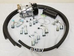 Universal 134a Air Conditioning AC Hose Kit Barb Fittings Drier Compressor A/C