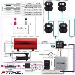 Universal 14 NPT DC 12V 480c 200 PSI Control Air Bag Suspension CompressorP