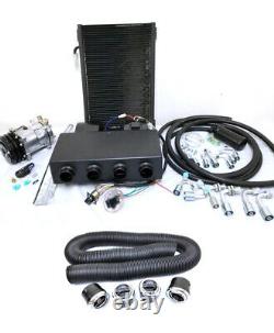 Universal Underdash Air Conditioning AC Evaporator Kit + Duct & Vents Compressor