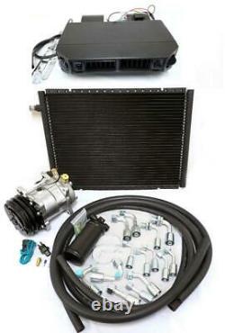 Universal Underdash Air Conditioning AC Evaporator Kit Hoses Compressor Fittings