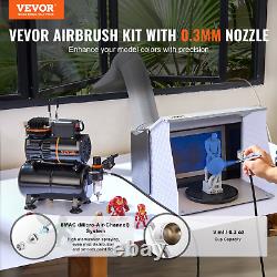 VEVOR Airbrush Kit, Dual Fan Air Tank Compressor System Kit with 3.5L Air Storag