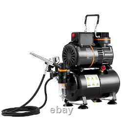 VEVOR Airbrush Kit, Dual Fan Air Tank Compressor System Kit with 3.5L Air Storag