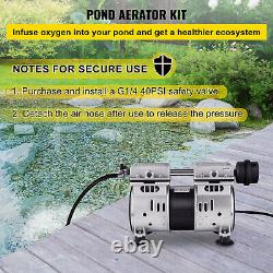 VEVOR Pond Aerator Lake Pond Aeration Kit with 3/4 HP Pump 100' Tube 10 Diffuser