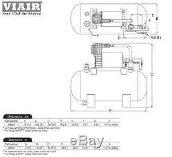 VIAIR 20003 AIR COMPRESSOR 120psi Kit 12v 1.5g Tank Kit JEEP JK TJ OFFROAD 4x4