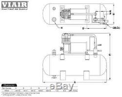 VIAIR 20005 280c 12v AIR COMPRESSOR 150psi KIT Plug-N-Play EZ Install Horn Tools