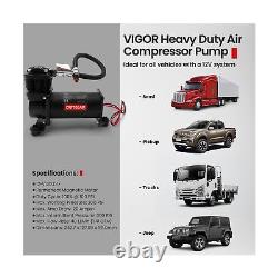 VIGOR Heavy Duty Onboard Air Suspension Compressor Pump 200 PSI for Truck/Car