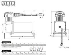 Viair 380C PEWTER Dual Pack Compressor Kit 200 PSI Air Bag Ride Train Horns