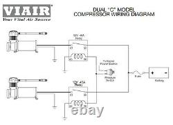 Viair 380C PEWTER Dual Pack Compressor Kit 200 PSI Air Bag Ride Train Horns