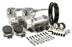 Viair 380C PEWTER Dual Pack Compressor Kit 200 PSI Air Ride 38002