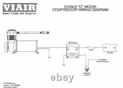 Viair 444C Truck Mount Air Compressor Kit 200 PSI Pressure Switch & Relay, 12V