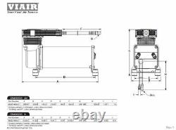 Viair Dual 485C Stealth Black Air Compressor Kit Air Ride, Train Horns -200 PSI