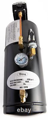 Viking Horns 1G 150 PSI Air Tank & Compressor Kit for Train Horns Cars/Trucks