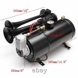 170psi 150db Air Compressor Huge Sound Complete System Train Air Horn Kit 12v