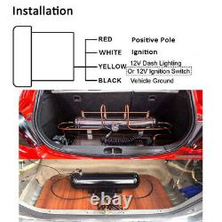 252mm 7 Couleur LCD Air Suspension Pressure Gauge Bar&psi Dual Air Ride Meter 12v