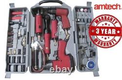 77pc Air Tool Kit Impact Gun Grinder Wrench Hammer Chisel Compresseur Die Storage