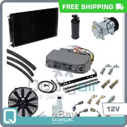 Brand New Ac Kit Universal Sous Dash Kit Compresseur Climatiseur 12v