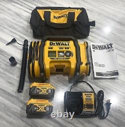 Brand New Dewalt Dcc020ib 20v Inflator Air Tire 3-160 Psi Kit (2)5.0 Piles