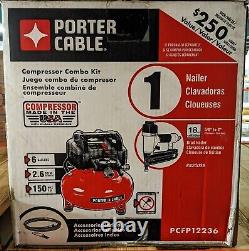 Câble Portier Pcfp12236 Compresseur 6 Gallon / 18 Ga Brad Nailer Combo Kit