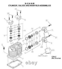 Champion S20 # Tuks20ch Rebuild Tune Up Kit Pièces Compresseur d'Air