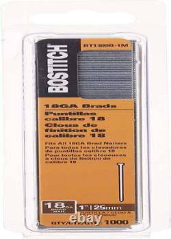 Compresseur D'air Combo Kit, 3 Outils (btfp3kit) Et 18 Gauge Brad Nails, 1 Pouce, 1000
