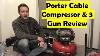 Compresseur D’air De Câble De Porter Et Examen De 3 Pistolet