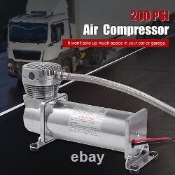 Compresseur d'air 200PSI avec kit de tuyau 1/4' pour klaxon de train, suspension de sac 12V