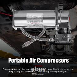 Compresseur d'air 200PSI avec kit de tuyau 1/4' pour klaxon de train, suspension de sac 12V