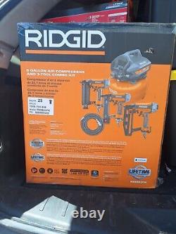 Compresseur d'air RIDGID 120V de 6 gallons et ensemble de 3 outils Modèle R69603FK Tout neuf