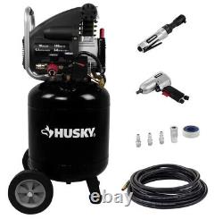 Compresseur d'air électrique portable Husky avec kit de valeur supplémentaire, robuste, 10 gallons, NEUF
