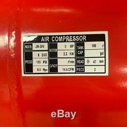Crytec Compresseur D'air 100 Litres 3hp 8bar 5pc Spray Kit
