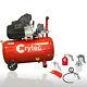 Crytec Compresseur D'air 50 Litres 2.5hp 8bar 5pc Spray Kit