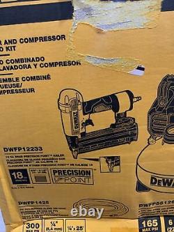 Dewalt Dwfp1kit 165 Psi 18 Gauge 2-1/8 Nailer Pneumatique Avec Kit Combo Compresseur