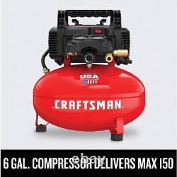 Ensemble combo de compresseur CRAFTSMAN, 6 gallons, style pancake, 3 outils compresseurs d'air portables