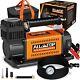 Ensemble De Compresseur D'air, Gonfleur Portable 12v 7.06cfm, Compresseur D'air Tout-terrain