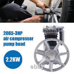 Ensemble tête de moteur de pompe à compresseur d'air à double cylindre de style piston 2065-3HP 250 L/min