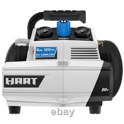 Hart 20-volt 2 Kit De Compresseur Gallon Inclure 20v 4ah Lithium-ion Batterie Et Charge