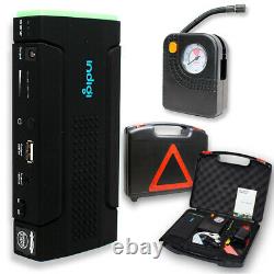 Heavy Duty 12800 Powerbank & Urgence Voiture Jump Starter Kit + Compresseur D'air