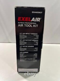 Kit d'accessoires d'outils pneumatiques professionnels EXELAIR 44 pièces EX4405KIT